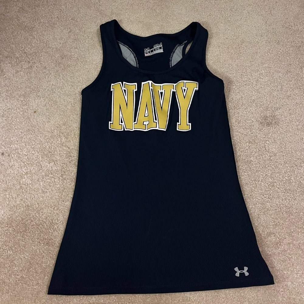Under Armour Dark Blue Fitted Tank